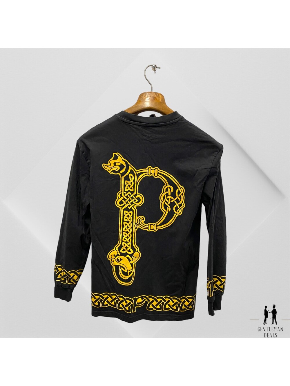 Palace Skateboards Ye Olde P Long sleeve Black Golden Print - Size S Small RARE